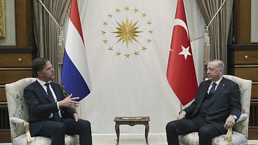 Cumhurbaşkanı Recep Tayyip Erdoğan ve Hollanda Başbakanı Mark Rutte, Ankara, 22 Mart 2022. 