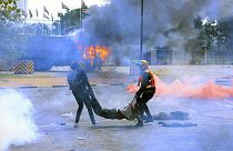 Un'immagine degli scontri in Kenya