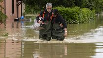 Floods hit northern Italy and Switzerland after heavy rain.