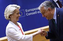 Ursula von der Leyen, az Európai Bizottság elnöke és Orbán Viktor
