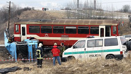 حادث قطار في سلوفاكيا