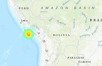 Χάρτης με το επίκεντρο του σεισμού στο Περού