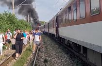 Passenger Katarína Molnárová's video captures the aftermath of a train crash 