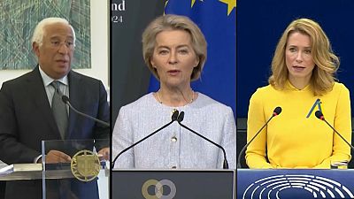 Antonio Costa, Ursula von der Leyen y Kaja Kallas; nuevos líderes de la UE. 