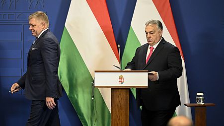 Robert Fico szlovák-, és Orbán Viktor magyar miniszterelnök