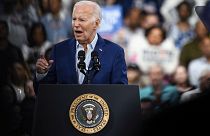ABD Başkanı Joe Biden Raleigh'de bir kampanya mitinginde konuşuyor, Kuzey Carolina, ABD, Haziran 28, 2024. (Fotoğraf: AP)