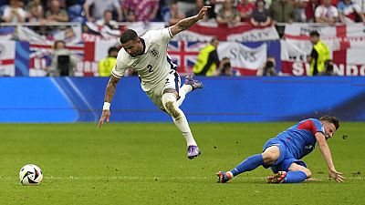 Φάση από την αναμέτρηση Αγγλία - Σλοβακία για την φάση των 16 του Euro 2024
