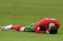 Portugals Ronaldo beim Match gegen Slowenien in Frankfurt