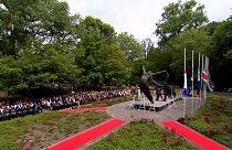 Imagen de la ceremonia celebrada en el Oosterpark de Ámsterdam para conmemorar el fin de la esclavitud en los Países Bajos.