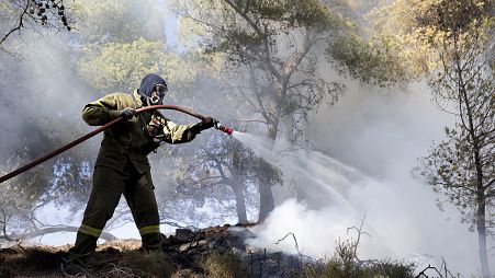 Κατάσβεση πυρκαγιάς στην Κερατέα Αττικής (φωτογραφία αρχείου)