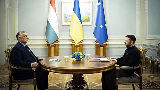 Ukrainian President Volodymyr Zelenskyy and Hungarian Prime Minister Viktor Orban hold a meeting in Kyiv, 2 July 2024