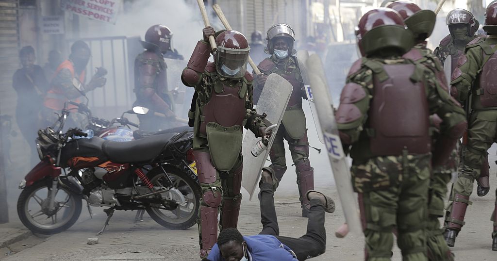 Anti-government protests clash with riot police in Kenya Anti-government protests clash with riot police in Kenya