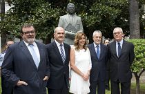 Varios presidentes de la Junta de Andalucía. 