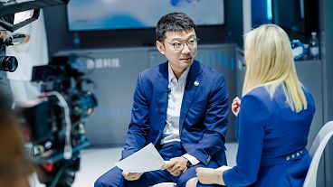 George Zhao, Deputy CMO of Whale Cloud International, speaks to Euronews' Business Editor, Angela Barnes, at MWC in Shanghai