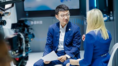 George Zhao, Deputy CMO of Whale Cloud International, speaks to Euronews' Business Editor, Angela Barnes, at MWC in Shanghai