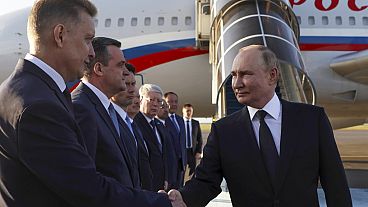 Vladimir Poutine à son arrivée à Astana