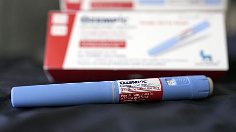 The injectable drug Ozempic is shown in 2023.