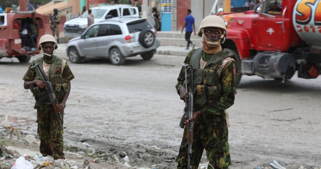 Kenyan Police patrol Haitian Capital Kenyan Police patrol Haitian Capital
