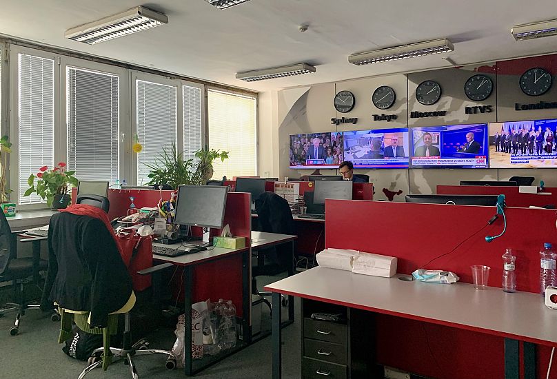 Newsroom a pozsonyi köztelevízió épületében - 2024. július 3. 