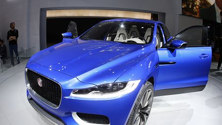 A Jaguar C-X 17 is presented during the first press day of the 65th Frankfurt Auto Show in Frankfurt, Germany, Tuesday, Sept. 10, 2013. More than 1,000 exhibitors will show th