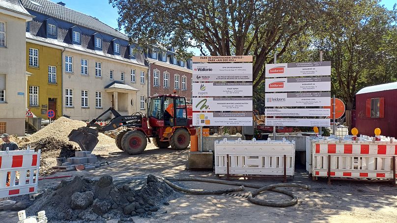 A former square in Eupen is becoming a park