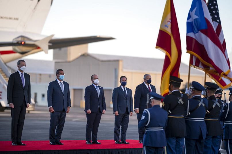 El Rey Felioe VI visita Puerto Rico en 2022. 