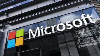 Microsoft ofisleri için bir tabela görülüyor, 6 Mayıs 2021, New York