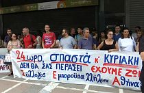 Sindicatos organizam protesto em Atenas contra semana de trabalho de seis dias 