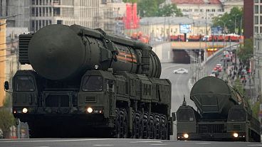 موشک‌های یارس در مسکو به تاریخ ماه مه ۲۰۲۳