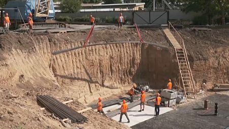 Строящаяся подземная школа в Запорожье, 4 июля 2024 года