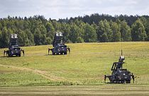 FILE - Germany deployed Patriot long-range air defence system is seen at Vilnius airport for security during the NATO summit in Vilnius, Lithuania, Saturday, July 8, 2023. 