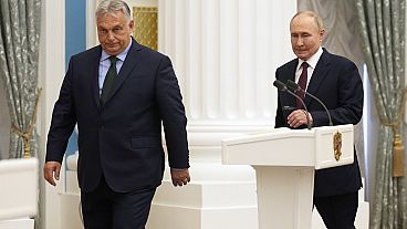 Orbán Viktor és Vlagyimir Putyin Moszkvában 2024. július 5-én