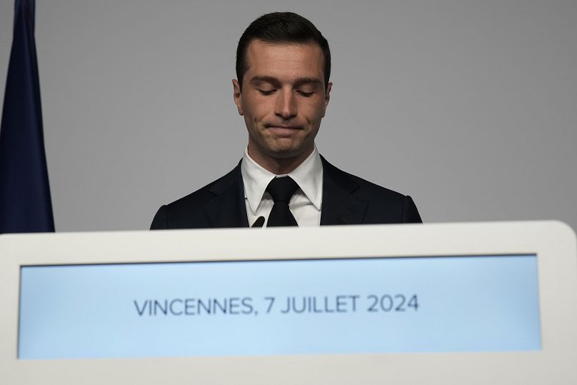 Jordan Bardella, Vorsitzender des rechten Rassemblement National, sieht seine Bewegung um den Sieg gebracht.