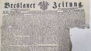 A newspaper from 1865 was found in the time capsule.