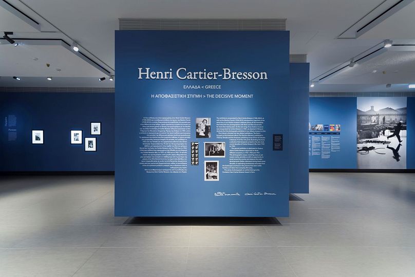 Άποψη του αφιερώματος στον Henri Cartier-Bresson που παρουσιάζεται στο Ίδρυμα Βασίλη & Ελίζας Γουλανδρή. 
