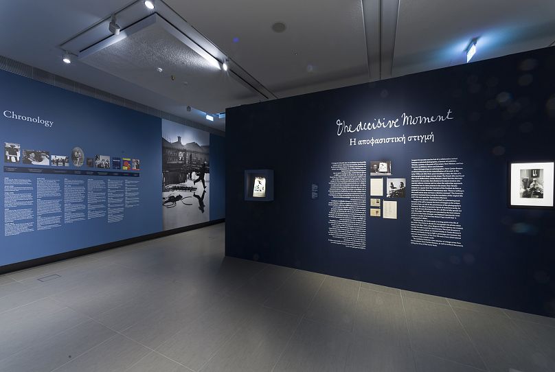 Άποψη του αφιερώματος στον Henri Cartier-Bresson που παρουσιάζεται στο Ίδρυμα Βασίλη & Ελίζας Γουλανδρή. 