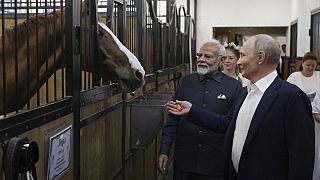 Le Premier ministre indien Narendra Modi est arrivé à Moscou lundi pour une visite de deux jours,