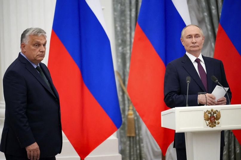 Viktor Orbán visits Vladimir Putin in Moscow.