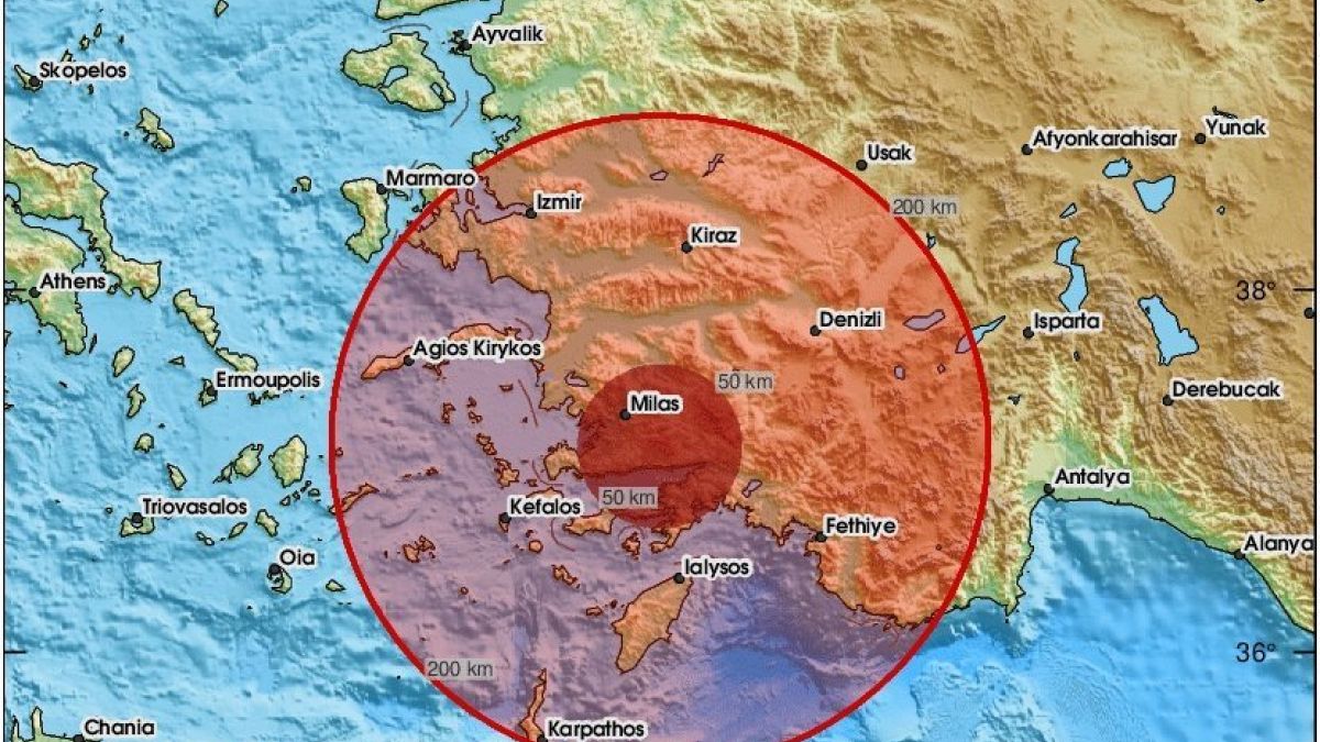 Muğla'nın Marmaris ilçesinde 4.5 büyüklüğünde deprem meydana geldi