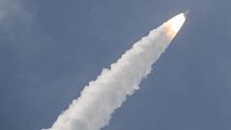 Europe's new rocket Ariane 6 blasting off from the European Spaceport in Kourou, French Guiana. 