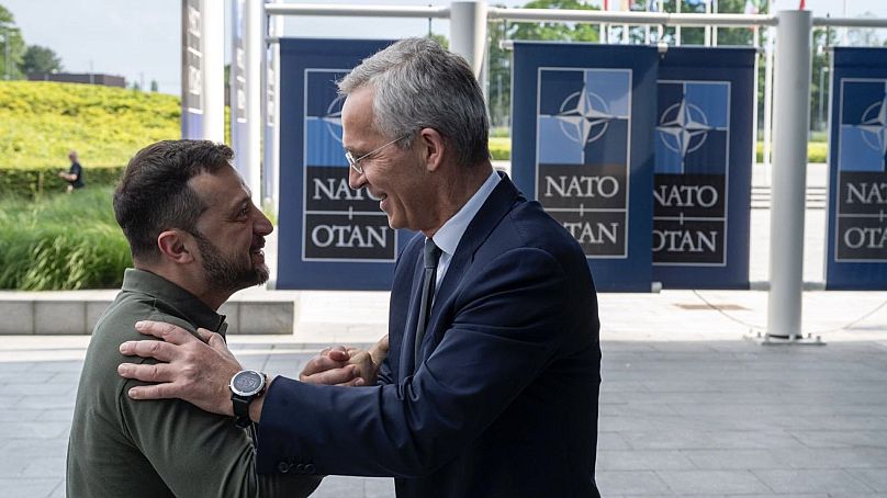 Zelenszkij és Stoltenberg a NATO közgyűlésén