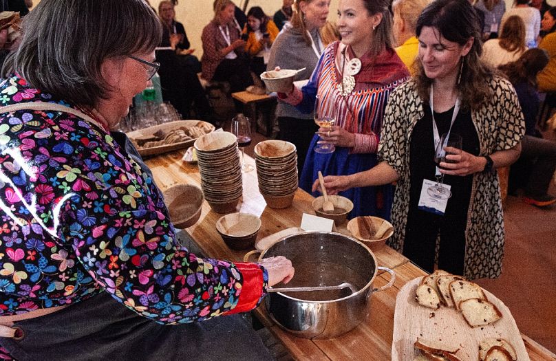 Sami food is served up to grateful recipients