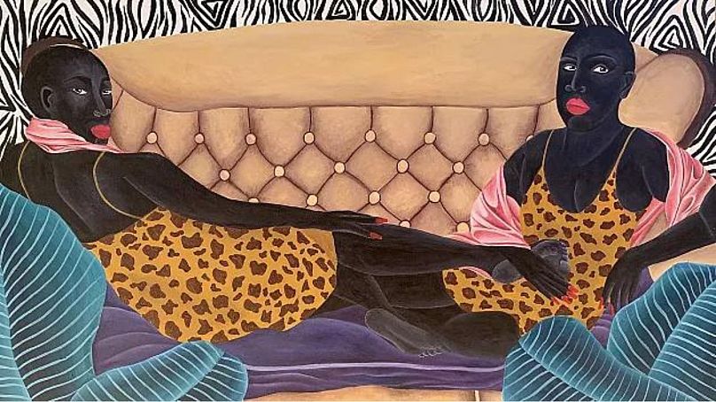 'Two Reclining Women', 2020 por Zandile Tshabalala. 