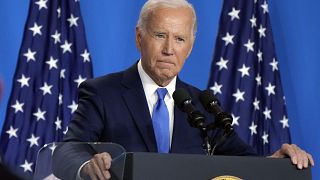 US-Präsident Joe Biden bei dem NATO-Gipfel in Washington, Juli 2024.