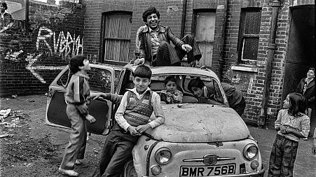 David Hoffman, Kids Play With Car at Fieldgate Mansions 