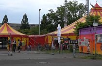 Τέντα τσίρκου που χρησιμοποιείται για το φεστιβάλ ποίησης στο Βερολίνο