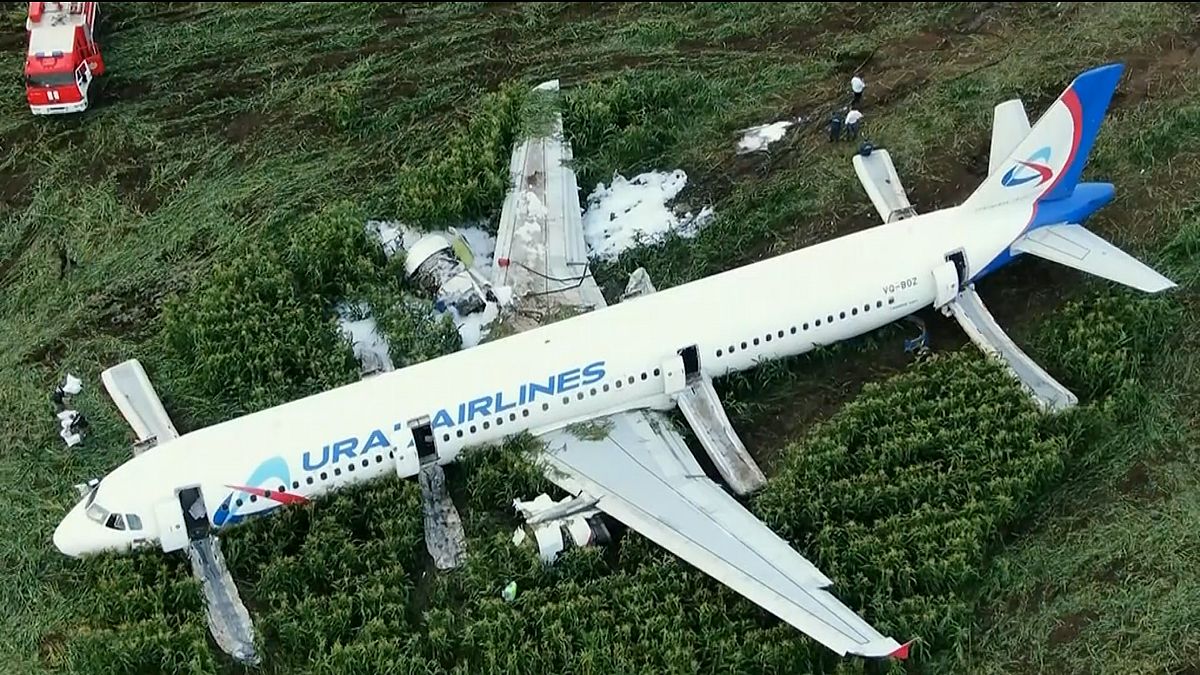 A kukoricaföldön álló Airbus 321