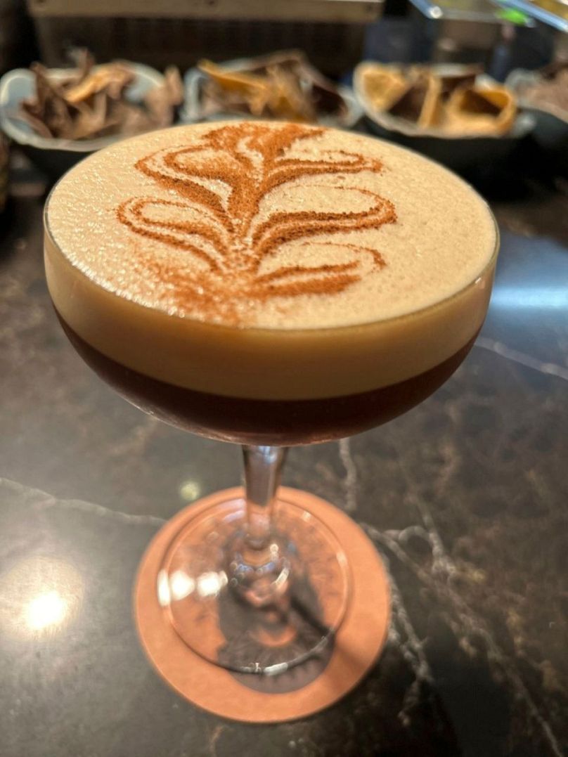 Mezcal Espresso Martini cocktail from El Bar de Cavita in London. 