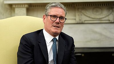 Le Premier ministre britannique Keir Starmer pendant sa rencontre avec le président américain Joe Biden à la Maison Blanche, le mercredi 10 juillet 2024, à Washington.