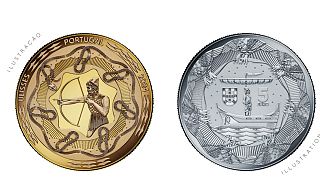 Το νέο νόμισμα των 5 ευρώ της Πορτογαλίας.